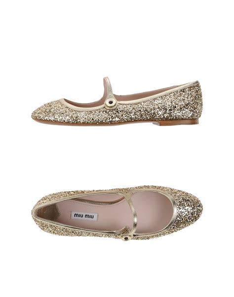 miu miu metallic balletflats|ballet flats value.